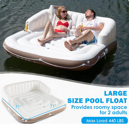 Inflatable Pool Float With Canopy